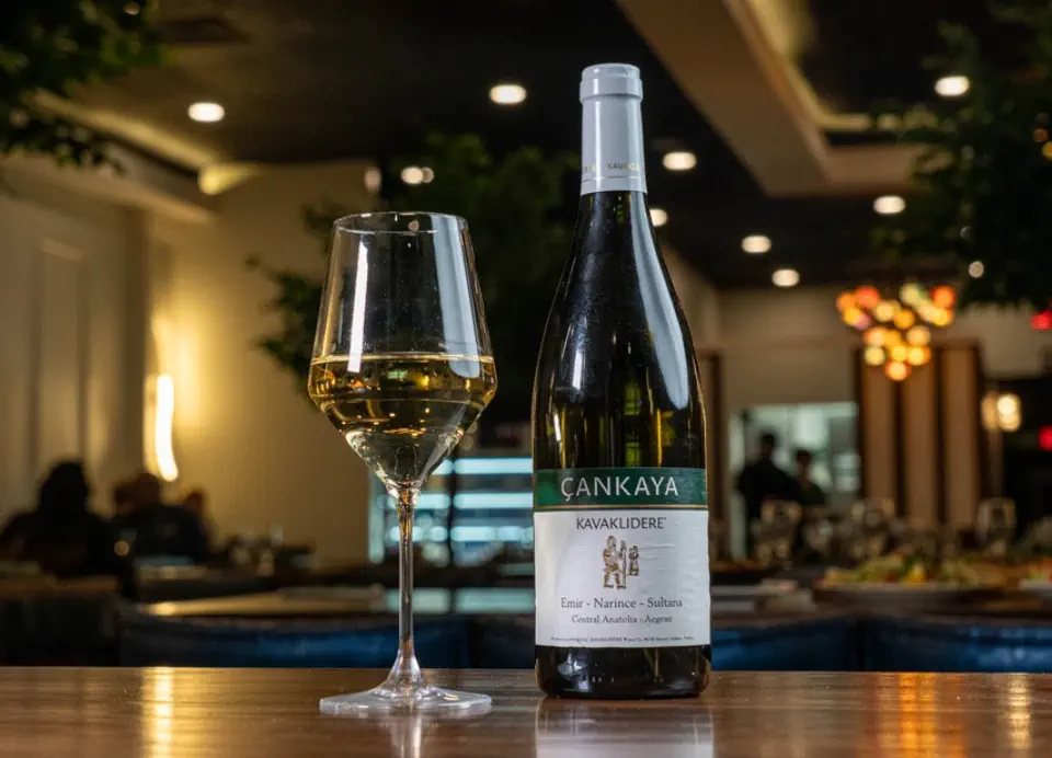 Wine served in the dining room